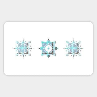 Light blue tartan stars Magnet